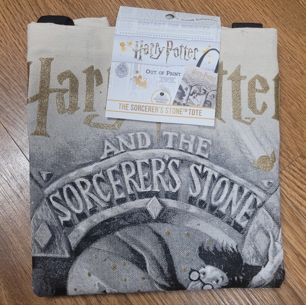 Harry Potter NWT Out Of Print The Sorcerer's Stone Tote
